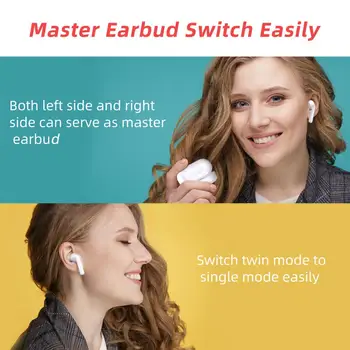 M21 TWS Fones de ouvido sem Fio Bluetooth 5.0 Fones de ouvido 18h Brincadeiras de Controle de Toque do Fone de ouvido Com Microfone Para iPhone X Xiaomi Huawei, Samsung