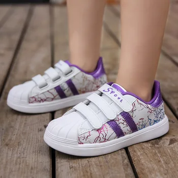 Sapatos De Crianças Casual Criança Tênis Da Moda Filhos Estilos Shell Cabeça Tênis Slip On Respirável Sapatos De Meninas Formadores De Tenis Infantil