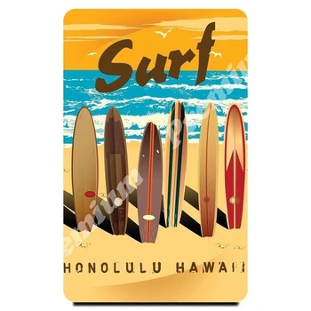 Hawaii recordação magnet vintage poster