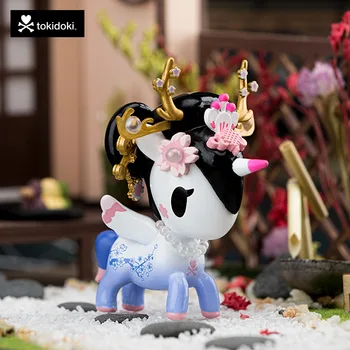 Original Tokidoki Flores De Cerejeira Unicorno Caixa De Estore Anime Figura De Enfeite Brinquedo Modelo Presente De Aniversário