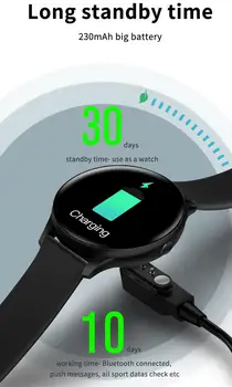 2020 K21 Termômetro Smart Watch Homem Watch Mulheres Aptidão esportiva, Pulseira de Temperatura Pressão Arterial Relógios para Android IOS