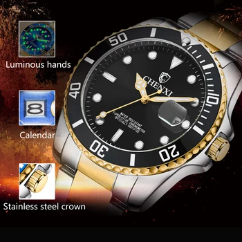 CHENXI 2021 Nova Marca de Topo Homens Relógios de Homens de Aço Completo Impermeável Casual Quartzo Data de Relógio Masculino relógio de Pulso Relógio Masculino
