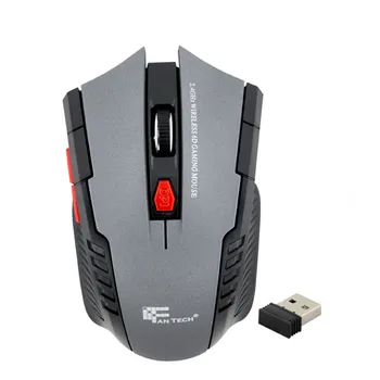 2.4 Ghz Mini portátil Wireless Optical Gaming Mouse Para PC Portátil Cinza