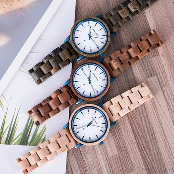 Bobo Pássaro Relógio masculino para o Homem Ver Senhoras de Luxo, Madeira de Mulheres Relógios Luminosos de relógio de Pulso de Quartzo Relojes Hombre Personalizar o Relógio