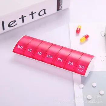 Mini Caixa De Comprimidos Semanal Caixa De Comprimidos De 7 Dias Medicamento Organizador Pílula Caso Tablet Caixa De Pílula Recipiente Adequado Pílula Timer