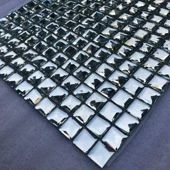 20mm Shinny 17 chanfrado Diamante Espelho de Prata, Vidro, telha de Mosaico de DIY Loja Ecrã Brilhante de Gabinete do fundo de azulejo de parede decoração