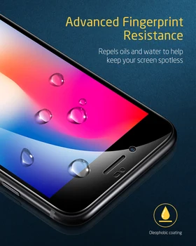ESR Vidro Temperado Para iPhone SE de 2020 8/7 Completo 9D Capa de Filme HD Anti Bule-ray Protector de Ecrã Anti-Brilho de Vidro para o iPhone SE 2