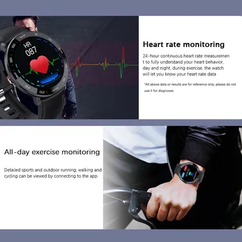 LIGE Novas Mulheres Inteligentes Relógio para iOS Android Phone Monitor de frequência Cardíaca IP67 Impermeável ZL03 Esportes Smartwatch Completo-Tela Touch HD