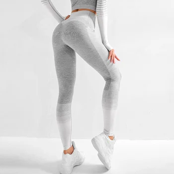 Super Elástico, A Energia Perfeita Cortada Leggings Barriga De Controle De Yoga Calças De Cintura Alta Esporte Roxo Com Calças Mulheres Calças De Ginástica