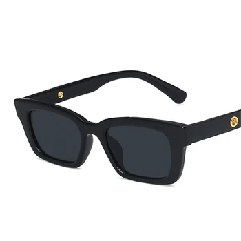 Oulylan Pequenos Óculos de sol feminino masculino Vintage Retângulo de Óculos de Sol de Marca Designer Retrô Estreitas Tons de Óculos UV400