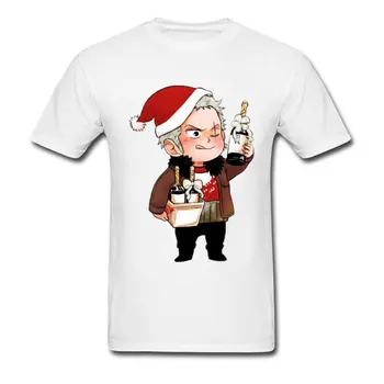 Homens T-Shirt Zoro, Luffy, Sanji Chapéu de Palha de Natal da Família T-shirt Nova Marca de Uma Peça de Natal de Série Presente Tshirt Santa Designer Tops