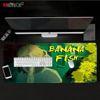 MaiYaCa o Meu Favorito de Banana Peixe Anime DIY Padrão de Design de Jogo de tapete de rato Frete Grátis Grande Mouse Pad Teclados Mat