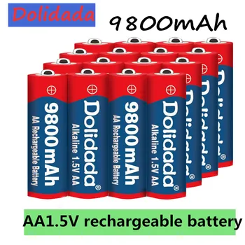 1~12pcs/lote Marca bateria recarregável AA 9800mah 1,5 V pilhas Novas Recarregável batery para o diodo emissor de luz de brinquedo mp3 frete Grátis