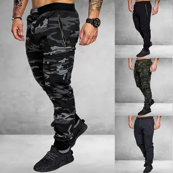 2020 Outono Casual Homens Clássicos Jeans Nova Marca De Moda Impressão De Camuflagem Bolso De Calças Jeans Calça Jeans Legais Homens Corredores