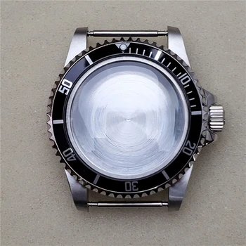 Substituição da caixa de Relógio para Miyota 8215 8200 821A Movimento 39.5 mm de Aço Inoxidável do Relógio de Caso para Mingzhu 2813 Relógio Mecânico