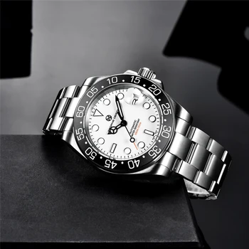 2020 Nova Homens Relógio Automático Top de marcas de Luxo do Relógio Mecânico Automático Calendário de Aço Inoxidável Relógio à prova d'água PAGRNE Design