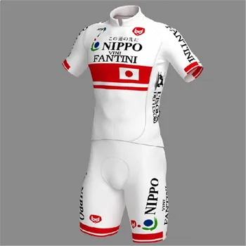 Nippo ViniFantini homens de bicicleta camisolas da equipa pro conjunto completini ciclismo bicicleta vestuário bib gel shorts cycl roupas Maillot