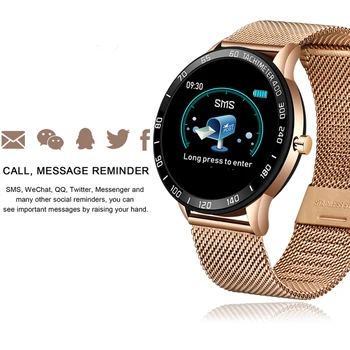 LIGE Smart Watch Mulheres Pressão Arterial Monitor de frequência Cardíaca de Fitness tracker esportivo Multifuncional Smartwatch relógio Despertador lembrete