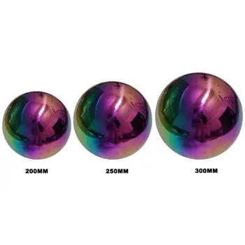 Multi-cor Esfera de Diâmetro de 20 cm /25/30cm Oca de Aço Inoxidável Bola sem costura Fina Esfera Quintal de Casa Decoração Enfeites
