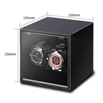 Relógio de Luxo automático Winder Caixa de Acessórios de Exibição Mecânica de Rotação Uhrenbeweger de Veludo ou de Couro para Homens