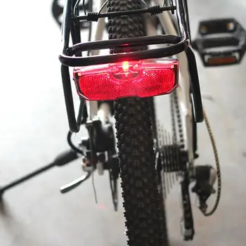 Bicicleta de Cycling Bicicleta Refletor Traseiro Luz da Cauda Para a sala do Rack da Bateria NÃO Liga de Alumínio Refletivo Traseiro