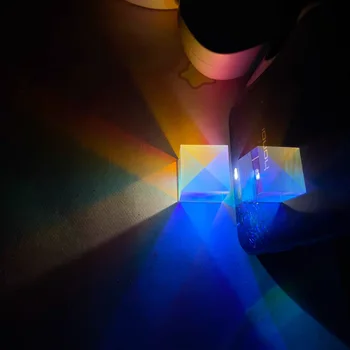 Cor Prisma Cubo de Luz Grande 34mm Adereços Foto Cubo Cubo de Diamante de Ensino de Separação de Cor Experiência de Física