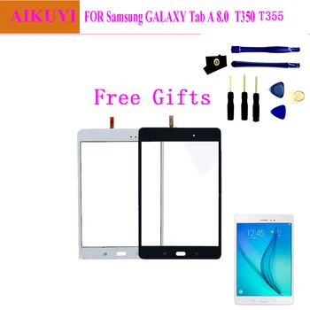 Novas Peças Para Samsung Galaxy Tab 8,0 T355 T350 SM-T355 SM-T350 Digitador da Tela de Toque, Sensor de Painel de Vidro Tablet Substituição
