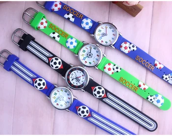 Chegada nova de Alta Qualidade, crianças, Crianças de Silicone de futebol Relógios de Marca de Quartzo Relógios de Luxo de Moda Casual Relógio