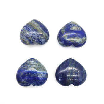 Bela 1 Pedaço Natural Azul Lápis-Lazúli Coração De Cristal Da Forma Do Chakra Pedras Esculpidas Reiki Natural De Cristais De Quartzo