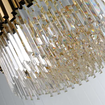 Luxo LED de Teto de Cristal para a Sala de estar Moderna de Ouro Redonda da Lâmpada de Led Interior da Casa de dispositivos Elétricos de Iluminação