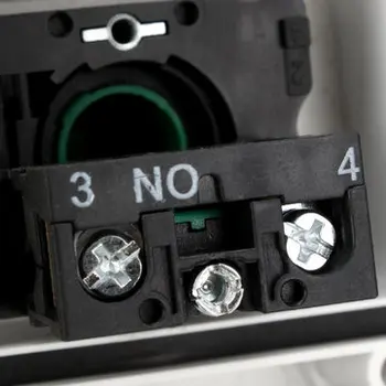 660V 10A Um Botão Verde Momentânea Repor ABS Plástico Impermeável Caixa de Interruptor de Botão de pressão Para Porta de Abertura