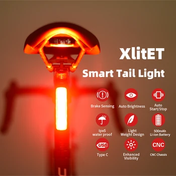 ENFITNIX XlItET 2020 Bicicleta NOVA lanternas traseiras Inteligente, sensor de luzes de Freio usb xlite100 Estrada BTT Traseiro faróis de