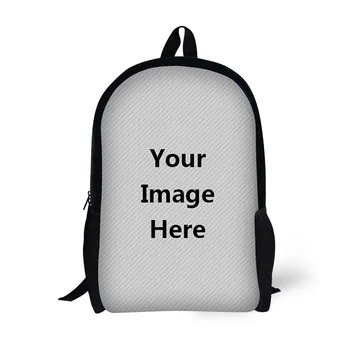 TONALIDADE PRINCIPAL área Personalizada 17inch saco de escola pode ser personalizado padrão livre mochila de viagem aceitam imprimir o seu nome no saco