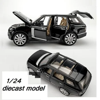 1:24 Novas cores limitada venda de Terras Rover rang rover Carro de brinquedo Modelo SUV de Som E Luz Diecasts & Veículos de Brinquedo de brinquedos de meninos carros