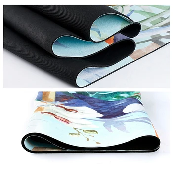 2019 Ultra-leve, Dobrável Tapetes de Yoga Impresso Mandala 1mm de Camurça, Borracha Natural antiderrapante Pilates Cobertores Usos Múltiplos