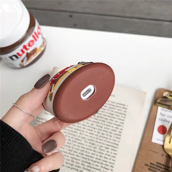 Ferrero alimentos Nutella molho de chocolate sem Fio Bluetooth Fone de ouvido Caso Para AirPods Pro 2 1 Bonito 3D Silicone Macio Fone de ouvido capa