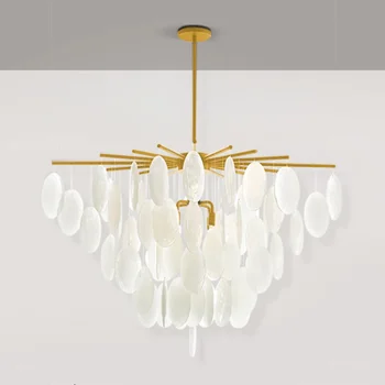 Nordic moderno lustre luz de luxo, sala de estar lustre simples de decoração de sala de jantar, quarto de vidro led iluminação do candelabro