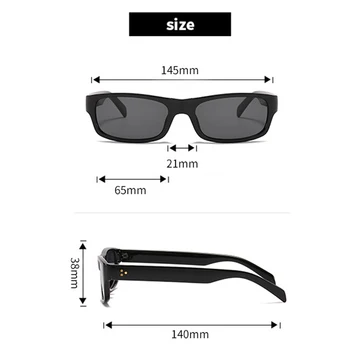 Tendência da moda Pequena Moldura Mulheres Homens Retangular de Óculos de sol a Europeia E a Americana Estilo de Óculos de Sol UV400 HD Lentes