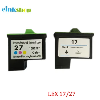 Eikshop 2pcs para Lexmark 17 27 Cartucho para Lexmark Z605 Z615 Z33 i3 X1100 X1200 X1150 X1270 X2250 X75 Z13 Z23 Z34 Z515 Z517