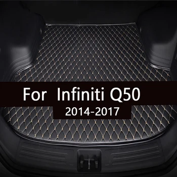 Porta-malas da esteira para o Infiniti Q50 2016 2017 carga forro de carpete acessórios de decoração tampa