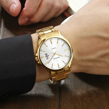 WWOOR 2021 Moda Relógios de homens de melhor Marca de Luxo de Ouro de Aço Inoxidável do Relógio de Quartzo Homens Impermeável Relógio de Pulso de Relogios Masculino
