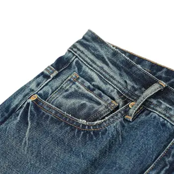 SIMWOOD 2020 Tornozelo-comprimento para a Nova safra de Tinta Respingada Angustiado Jeans Sujo Homens Soltos Cônico Retro Rasgado Buraco de Jeans, Calças