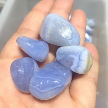 100g Natural Ágata pedra polida cordão Azul, ágata tombado pedras para Decoração de Casa
