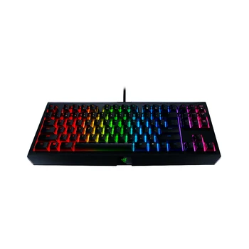 Razer BlackWidow Tournament Edition Chroma V2 Mechanical Gaming Keyboard RGB luz de fundo 87-Chave Ergonomia Amarelo Mudar de Teclado