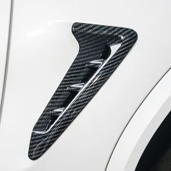 Auto de Fibra de Carbono Fender Lado de Ventilação de Ar Guarnição Adesivo para BMW X3 G01 2017 2018 Novo Estilo de Cromo Prata ABS Estilo Carro Acessórios