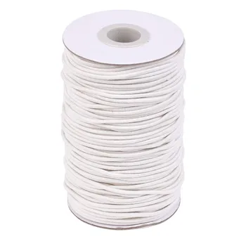 2mm Rodada Cordão Elástico Thread com Fibra de Fora de Borracha Dentro de Elástico de corda Elástica para DIY confecção de bijuteria Acessórios de Costura