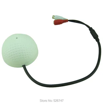 Smar CFTV Branco Microfone de Captação de Áudio de Dispositivos de Alta Sensibilidade 12V Meia Bola de Som Monitor De Câmera de Segurança