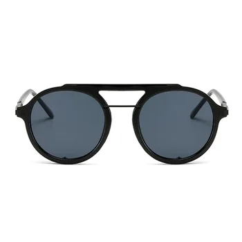 Moda Steampunk Óculos de sol Redondo Tons Marca Designer Mulheres Homens Vintage, Óculos de Sol UV400 Óculos, Oculos de sol