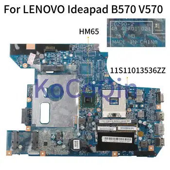 KoCoQin Laptop placa-Mãe Para o LENOVO Ideapad B570 V570 placa-mãe 10290-2 48.4PA01.021 11S11013536ZZ HM65 MEMÓRIA DDR3