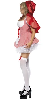 Plus Tamanho S-6XL Mulheres de chapeuzinho Vermelho, o Vestido de Fantasia de Halloween, Festa de Família de Contos de fadas Semana do Livro Traje de Fantasia